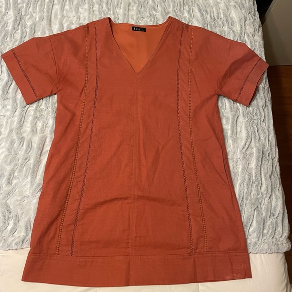 Burnt Orange T-Shirt Dress - Picture 3 of 4